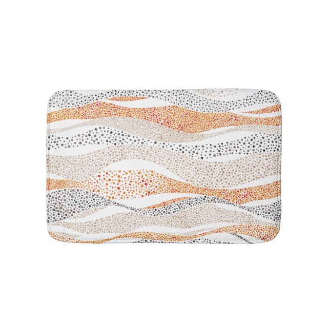 Tapis De Bain Pointillisme Wavy Polka : Doux Doux Textile (Devant)