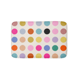 Tapis De Bain Points géométriques Vintages colorés
