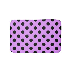 Tapis De Bain Points noirs sur lilas