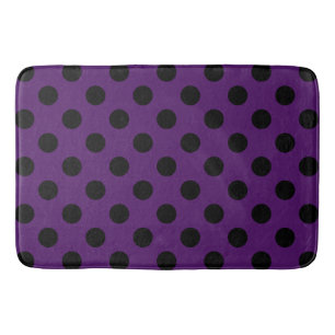 Tapis De Bain Points noirs sur pourpre plum