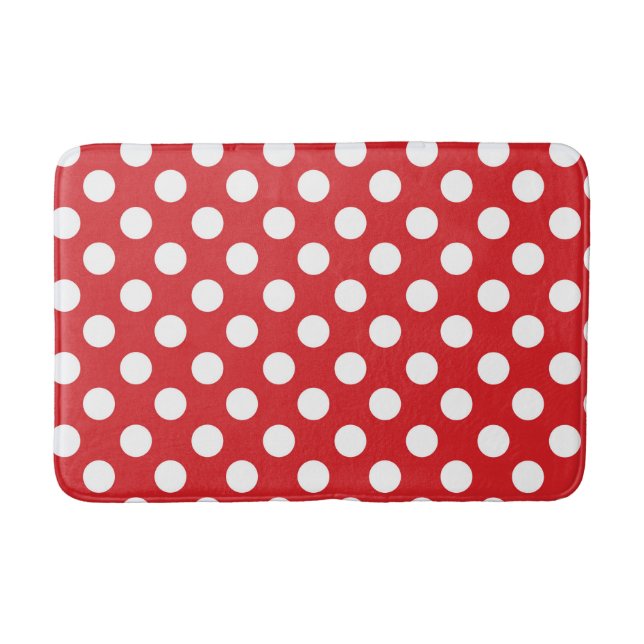 Tapis De Bain Points rouges et blancs (Devant)