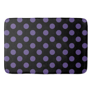 Tapis De Bain Points ultra violet sur fond noir