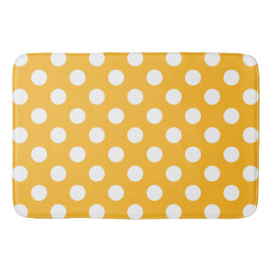 Tapis De Bain Pois de Whitle sur le jaune