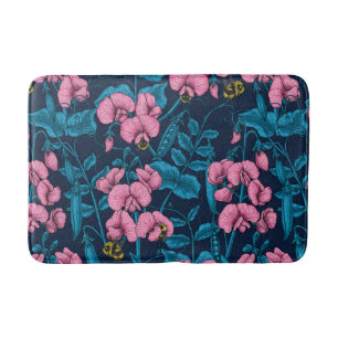 Tapis De Bain Pois doux et bourdons, rose et bleu