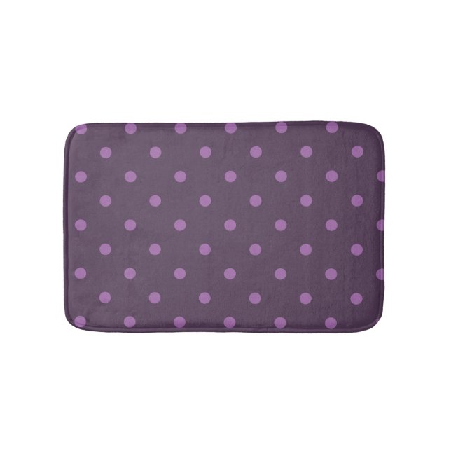 Tapis De Bain pois foncé et mauve-clair élégant (Devant)