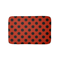 Pois noirs en rouge