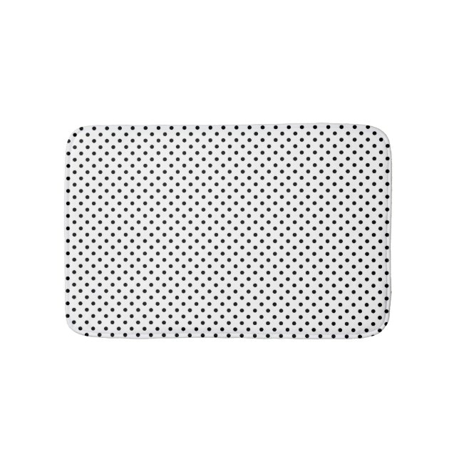 Tapis De Bain Pois noirs et blancs (Devant)