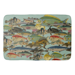 Tapis De Bain Poisson Océanique Pêche Tropical Poisson Exotique