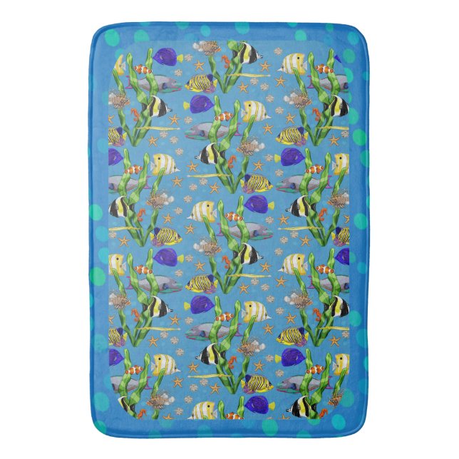 Tapis De Bain Poisson tropical (devant Vertical)