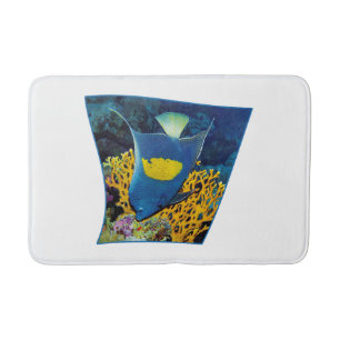 Tapis De Bain Poissons-anges à la barrière de corail - Design ph
