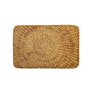 Tapis De Bain Poitrine tissée : Authenticité Brown texturée