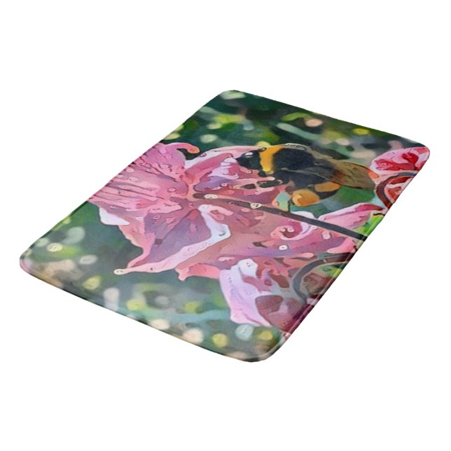 Tapis De Bain Polar Bee Blooming flowers garden (Angle)