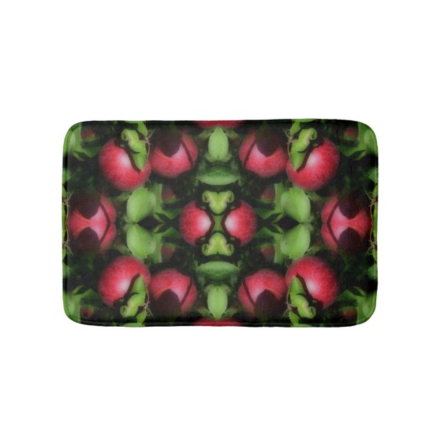 Tapis De Bain Pommes McIntosh Sur L'Arbre Nature Abstraite (Devant)
