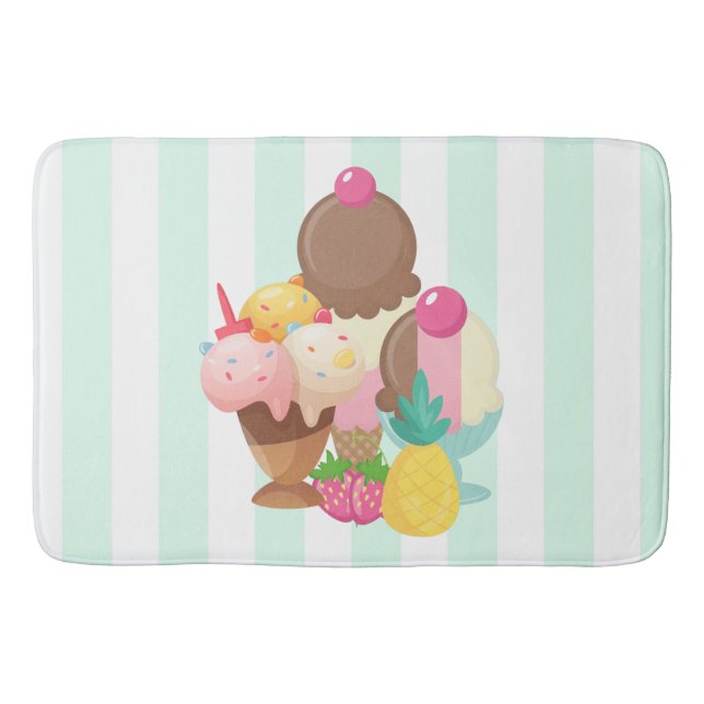 Tapis De Bain Poncs de crème glacée avec arrosages (Devant)
