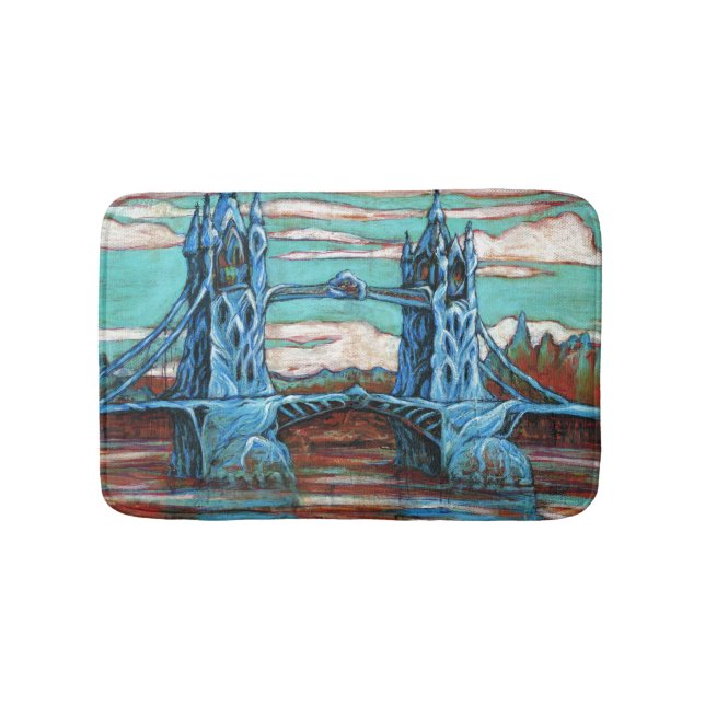 Tapis De Bain Pont croissant dans une ville d'imaginaires (Devant)
