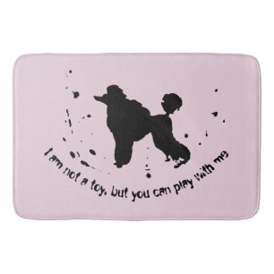 Tapis De Bain Poodle Chien Plaisanter Encre Abstraite Splatter D