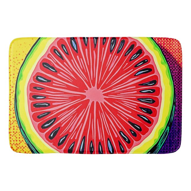 Tapis De Bain Pop Art de la pastèque (Devant)