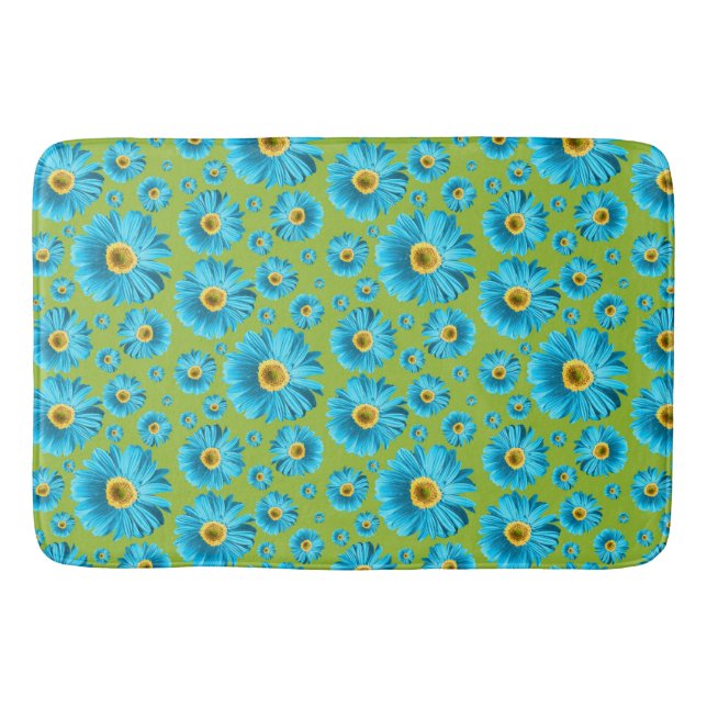 Tapis De Bain Pop Daisy Aqua Blue (Devant)