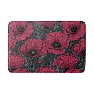 Tapis De Bain Poppies à Viva Magenta