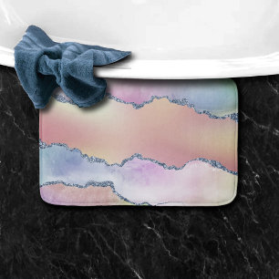 Tapis De Bain Porte de pêche Jolie aquarelle holographique Om