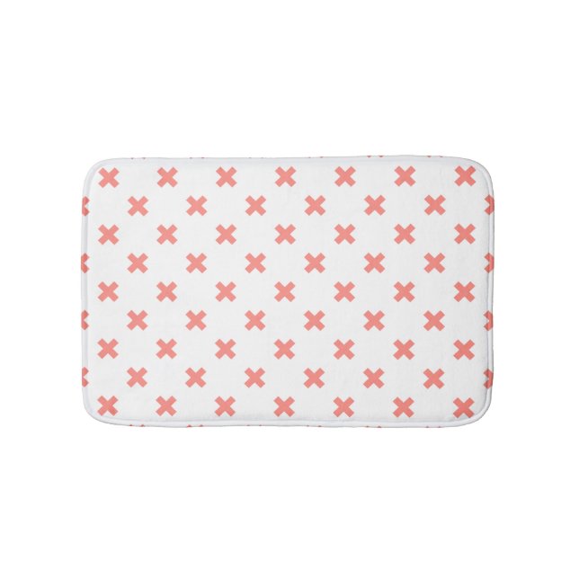 Tapis De Bain Poser les points de croix sur blanc (Devant)