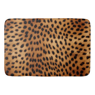 Tapis De Bain Poster de animal Cheetah Brown et noir