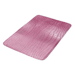 Tapis De Bain Poster de animal d'alligator rose Faux