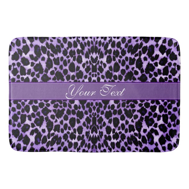 Tapis De Bain Poster de animal pourpre de léopard (Devant)