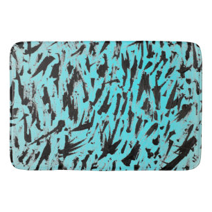 Tapis De Bain Poster de animal turquoise Abstrait