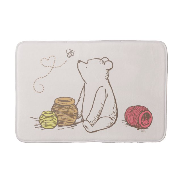 Tapis De Bain Pots classiques d'ourson et de miel (Devant)