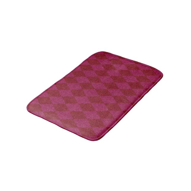 Tapis De Bain Pouf Parties scintillant rose et diamant rouge (Angle)