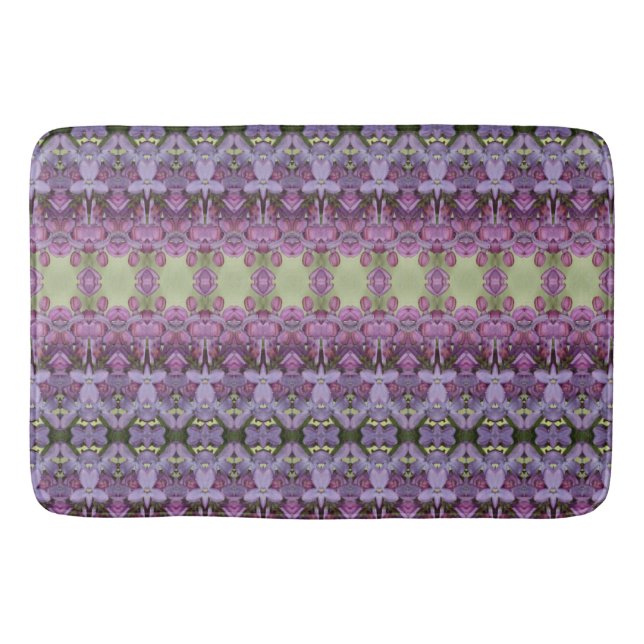 Tapis De Bain Pourpre Accentué Avec Vert Moss (Devant)