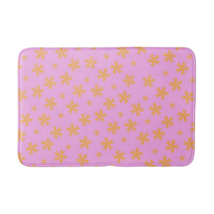Tapis De Bain Preppy Orange Rose Floral Motif simple Fleur