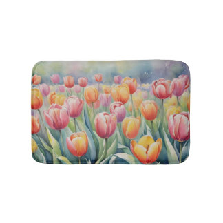 Tapis De Bain Pretty spring tulips