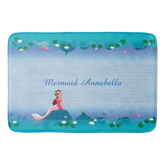 Tapis De Bain Prince drôle de grenouille et la petite sirène (Devant)