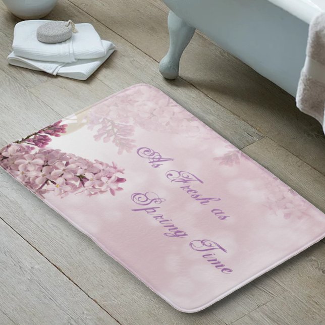 Tapis De Bain Printemps Lilac Blossom Soft Rose Flower (Créateur téléchargé)