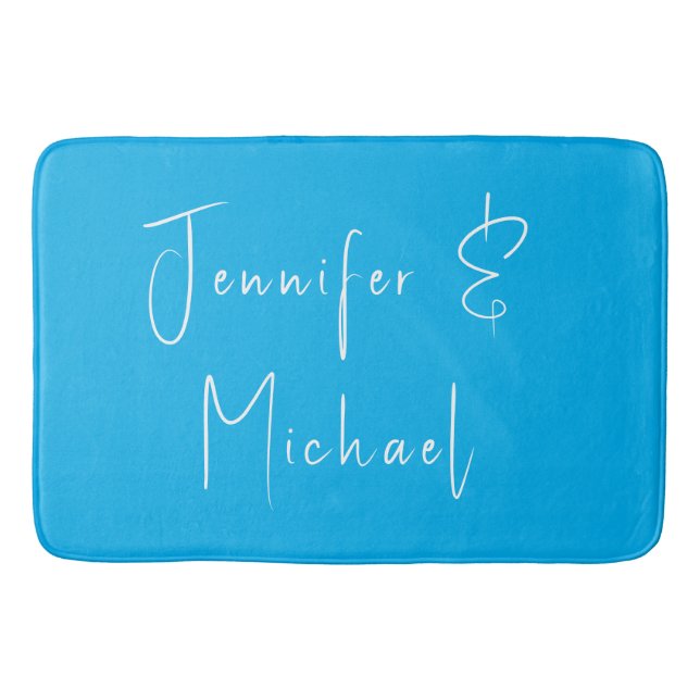 Tapis De Bain Professionnel du mariage bleu ciel classique (Devant)