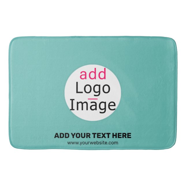 Tapis De Bain Promo Business Chic Personnalisable Fraîcheur Vert (Devant)