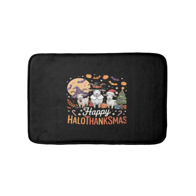 Tapis De Bain Propriétaires Amoureux des animaux heureux Halloth (Devant)