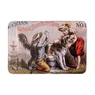 Tapis De Bain Publicité vintage de savon de l'époque victorienne