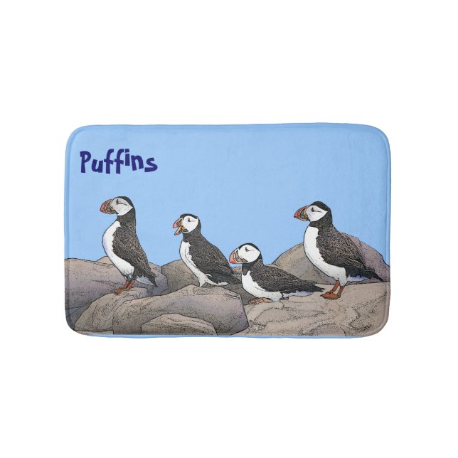 Tapis De Bain Puffins de l'Atlantique (Devant)