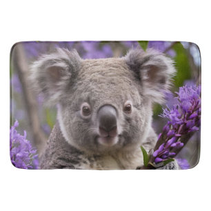 Tapis De Bain Purple Jacaranda Koala Ours,