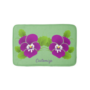 Tapis De Bain Purple Pansy Flower Thunder_Cove