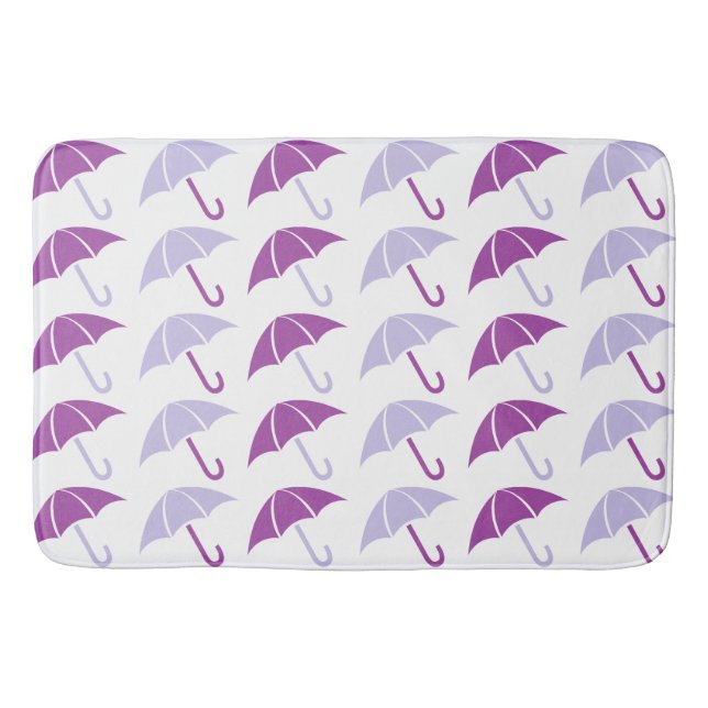 Tapis De Bain Purple Pop Art Umbrella Pattern (Devant)