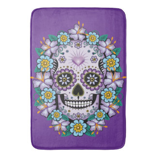 Tapis De Bain Purple Sugar Skull