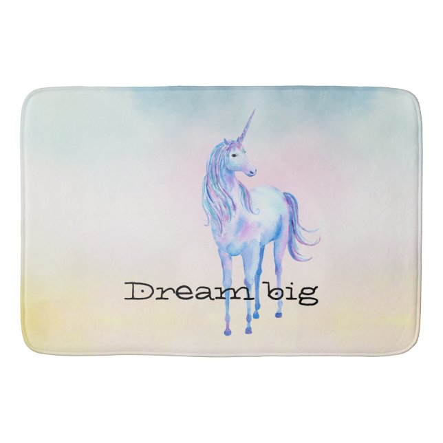 Tapis De Bain Purple Unicorne Aqua Rose Yellow Tie Dye (Devant)