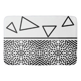 Tapis De Bain Pyramide de triangles de motif de lignes d'art abs