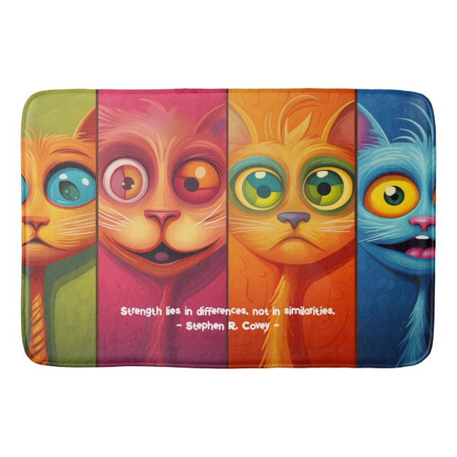 Tapis De Bain Quatre chats uniques (Devant)