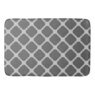 Tapis De Bain Quatrefoil dans les tons gris