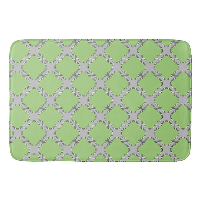 Tapis De Bain Quatrefoil vert (Devant)